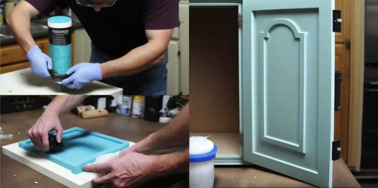 Apply Primer PVC kitchen cabinets