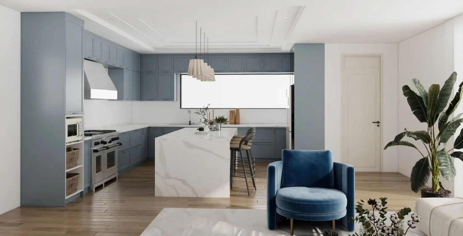 Gabinete de cocina minimalista moderno en Australia