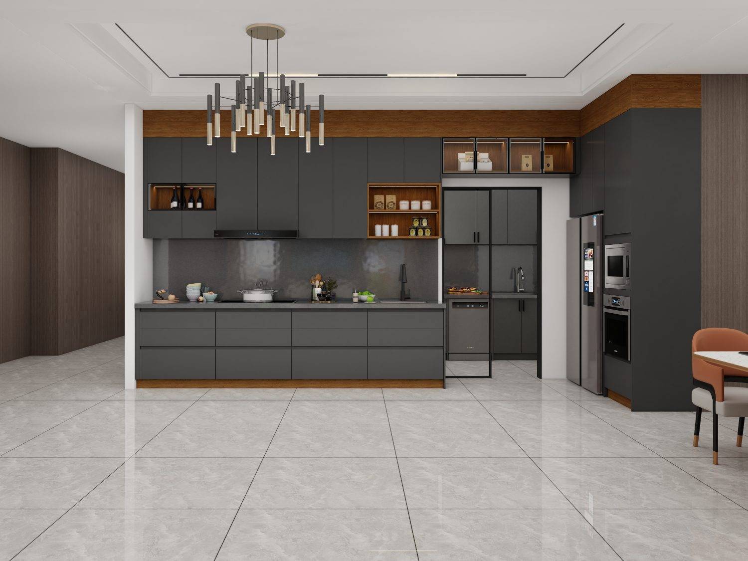 a modern kitchen show plywood kitchen cabinet material