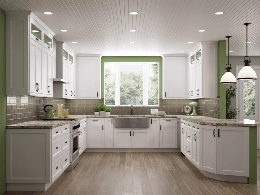 white style shaker kitchen cabinets