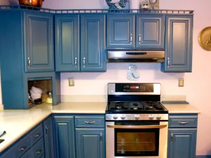 Spray painting cabinets