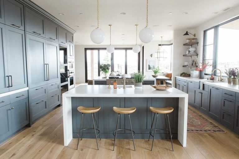 what color cabinets with gray floors