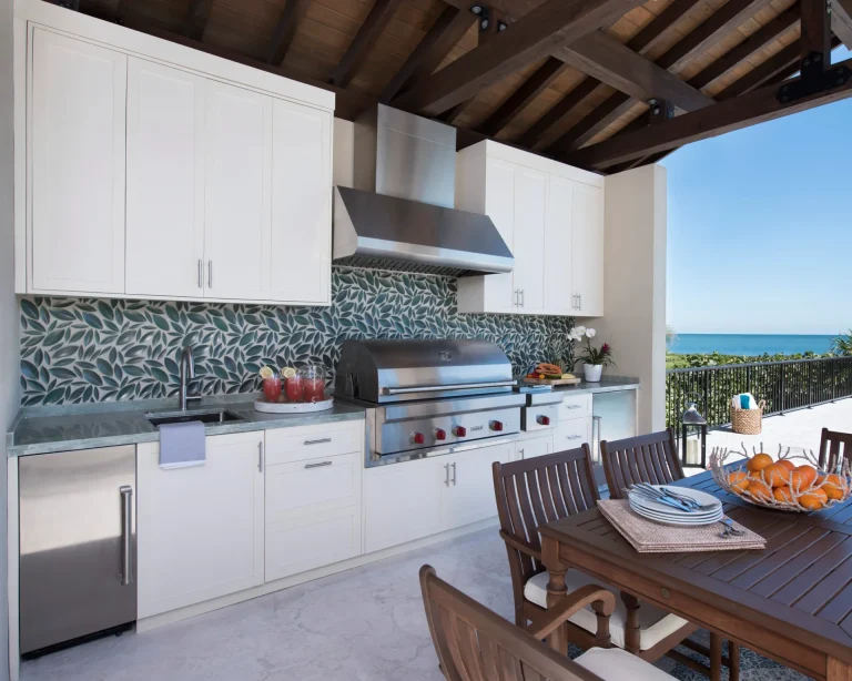 Coastal Outdoor Kitchen Cabinets