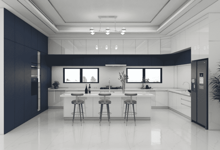 Two-Tone White Cabinet