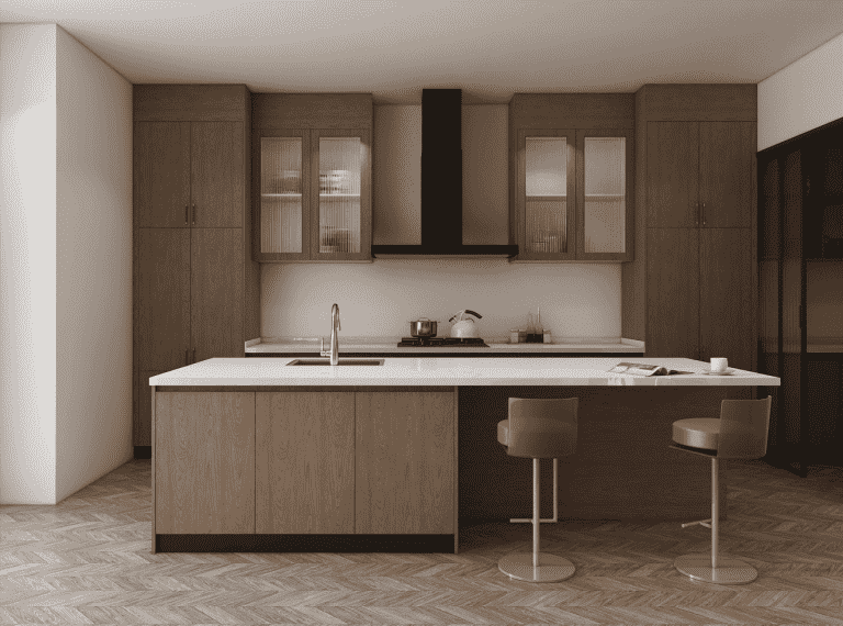 solid wood semi custom cabinet
