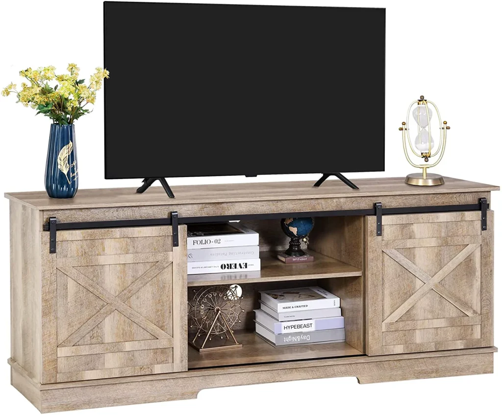 TV cabinet Mixed Materials and Textures