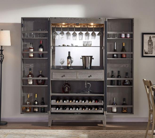Reclaimed wood liquor cabinets