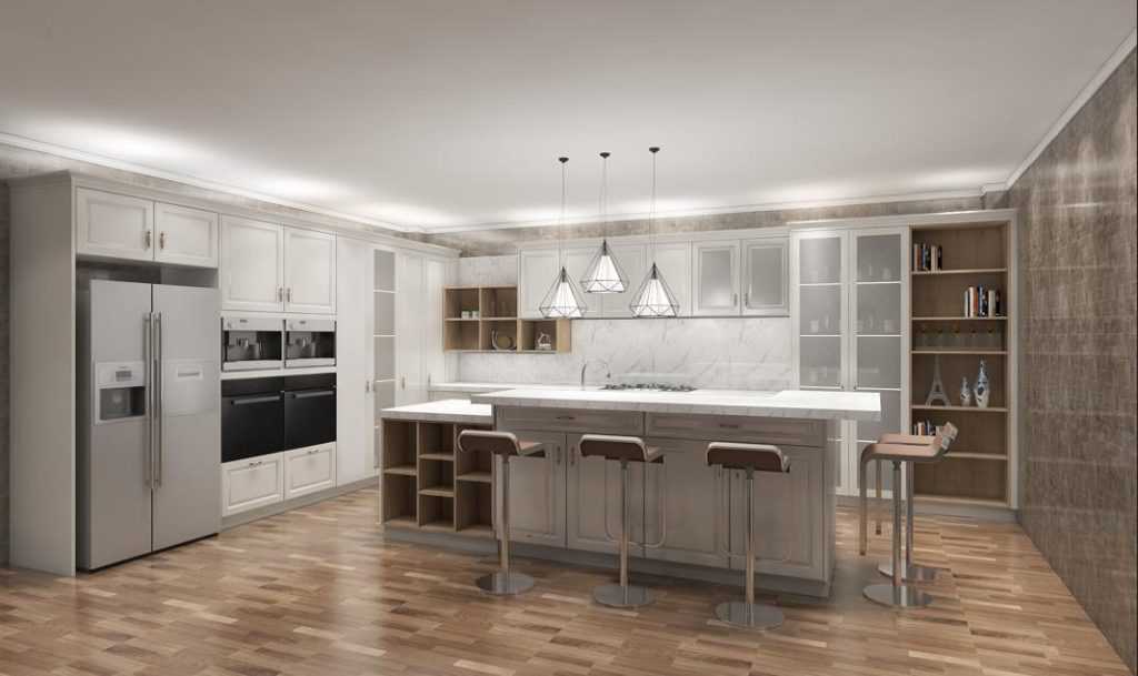 white shaker cabinetry