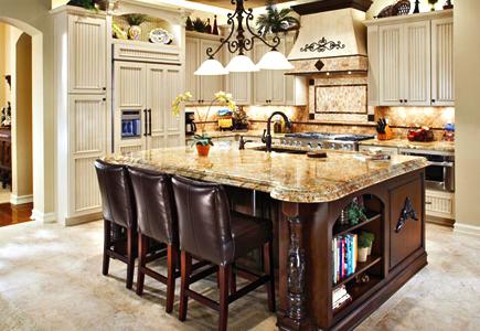 Colorful Beadboard Kitchen Cabinets 1