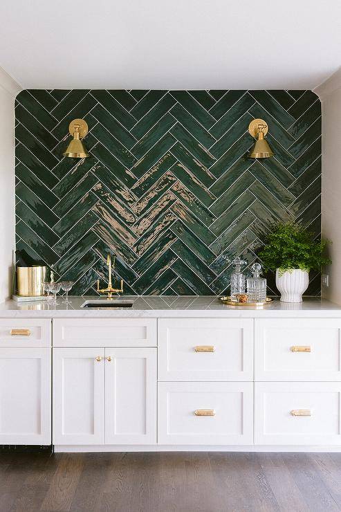 Large Green Chevron 86854