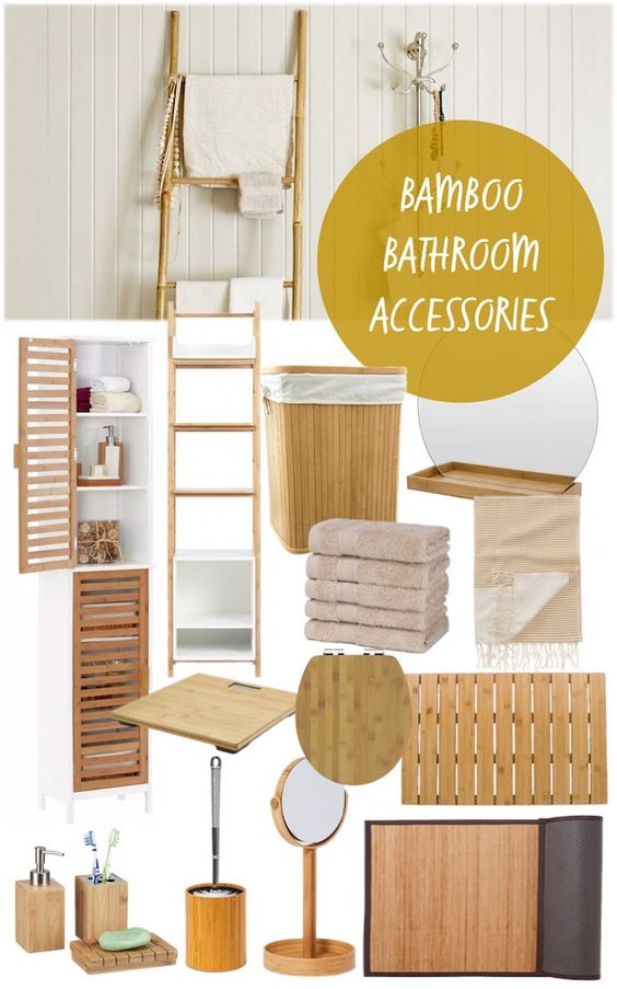 Natural Looking Bamboo Bathroom Accessories
