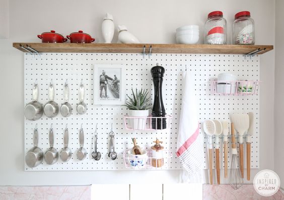 Pegboard Kitchen Storage 1