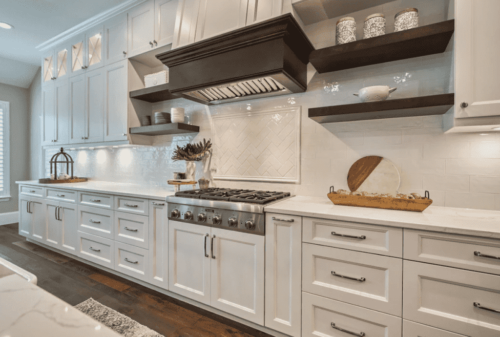 cream kitchen cabinet