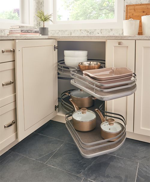 how to make blind corner cabinet space more useful