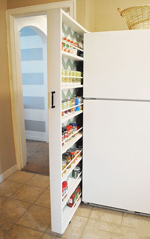 DIY Hidden storage canned food storage cabinet