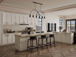 Modern White Lacquer Shaker Kitchen Cabinets