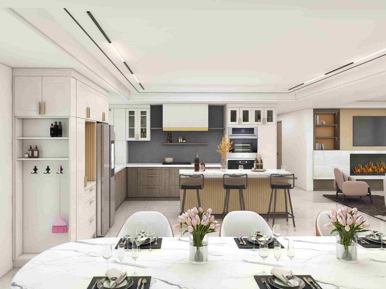 island pvc white modern 2