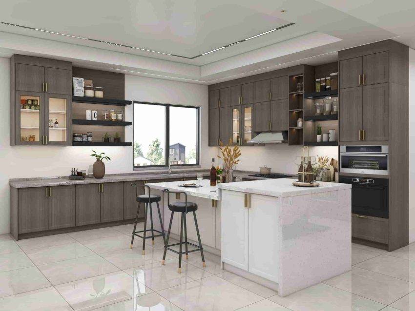 Bringing Nature In Bright Kitchen Spaces with Dark Wood Accents (3)