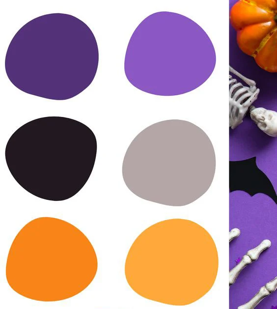 Halloween color palettes