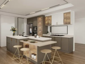 Modern Functional Open Shelving in Kitchen Cabinets