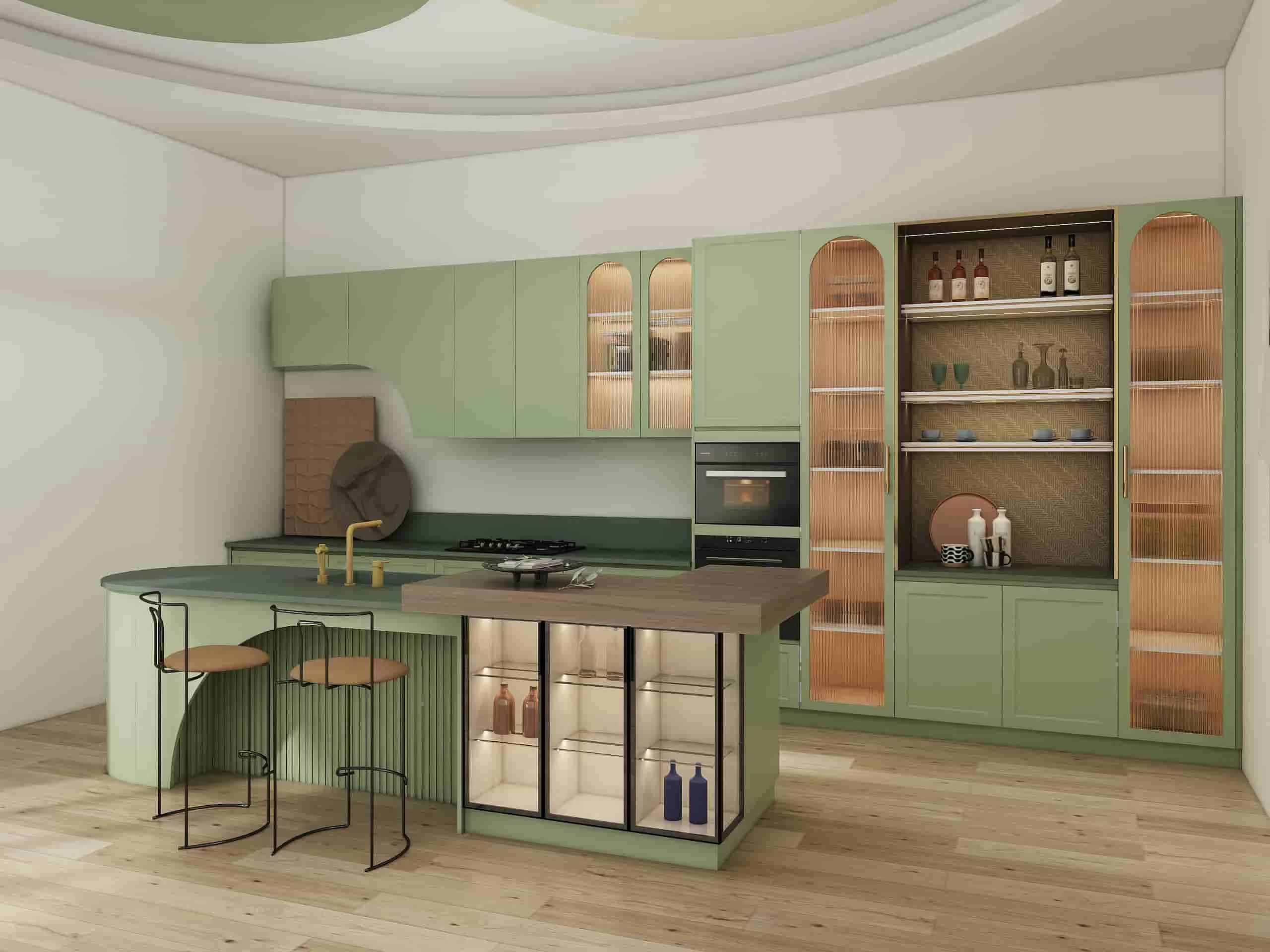 Modern Kitchen Cabinets Elegance in Refreshing Green 3 Modern Kitchen Cabinets Elegance in Refreshing Green