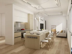 Modern Two-tone Minimalist Small Kitchen Cabinets