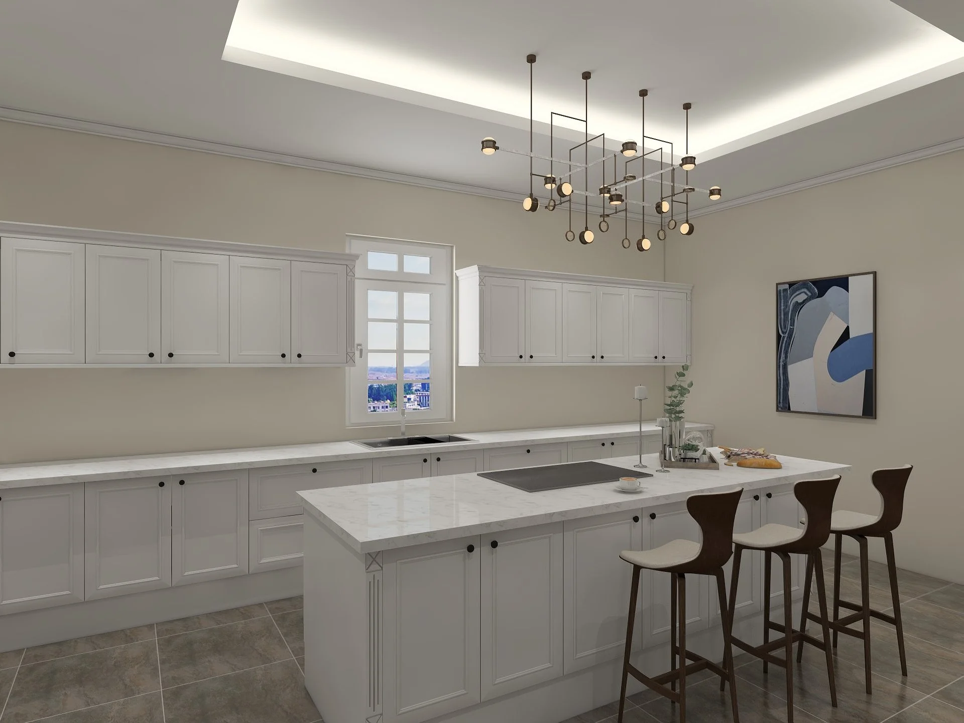 Cocina estilo granja Shaker Mastery de PVC blanco, elegante 4 Elegancia de la cocina de la granja White Shaker Mastery