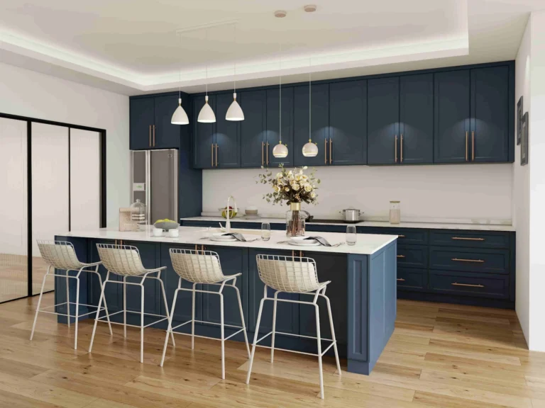 Modern Gallery Navy Blue Kitchen Cabinets