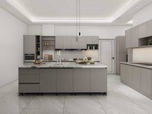 Modern Grey Kitchen Cabinet Design Tour