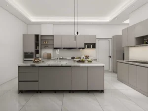 Modern Grey Kitchen Cabinet Design Tour