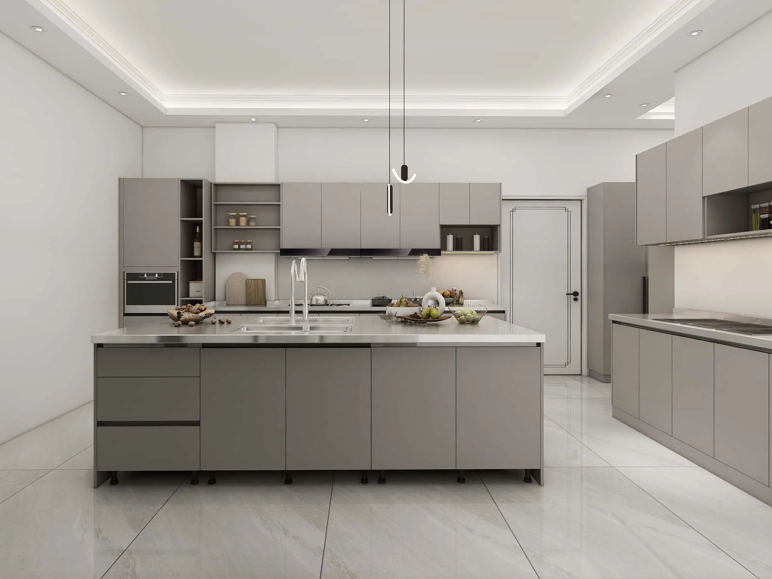 Modern Grey Laminate Kitchen Cabinet Design Tour 2023 1 Modern Grey Kitchen Cabinet Design Tour