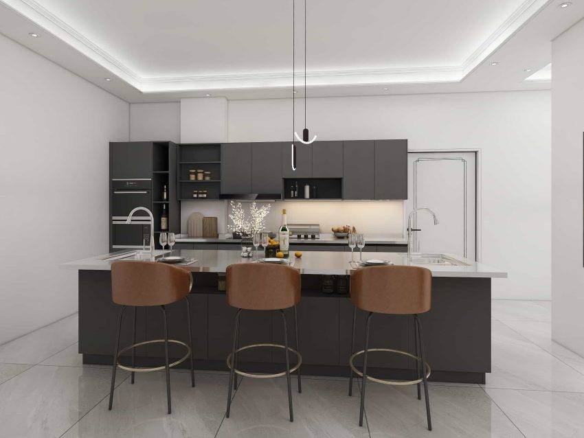 Sleek and Chic Modern Grey Kitchen Cabinets Transformation
