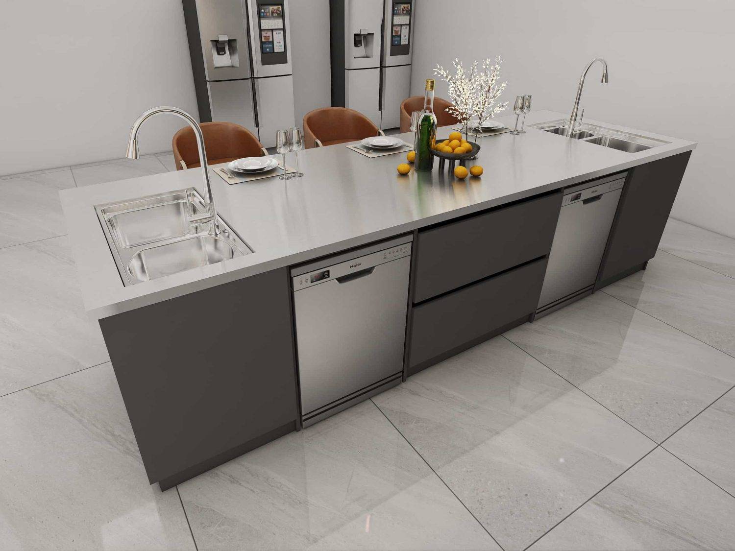 Sleek and Chic Modern Grey Kitchen Cabinets Transformation