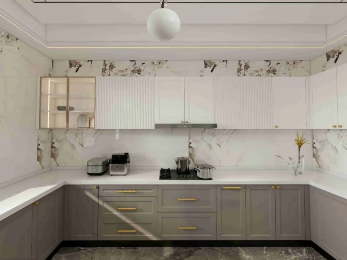 Two-tone Lacquer Modern Kitchen Cabinets