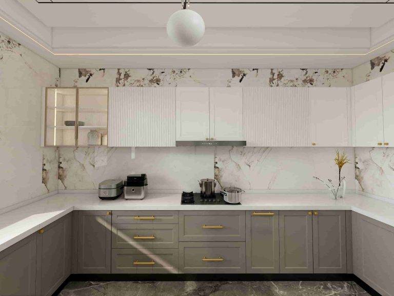 Two-tone Lacquer Modern Kitchen Cabinets