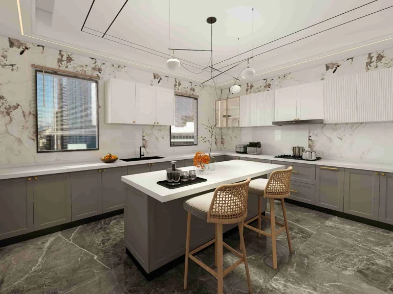 Two-tone Lacquer Modern Kitchen Cabinets