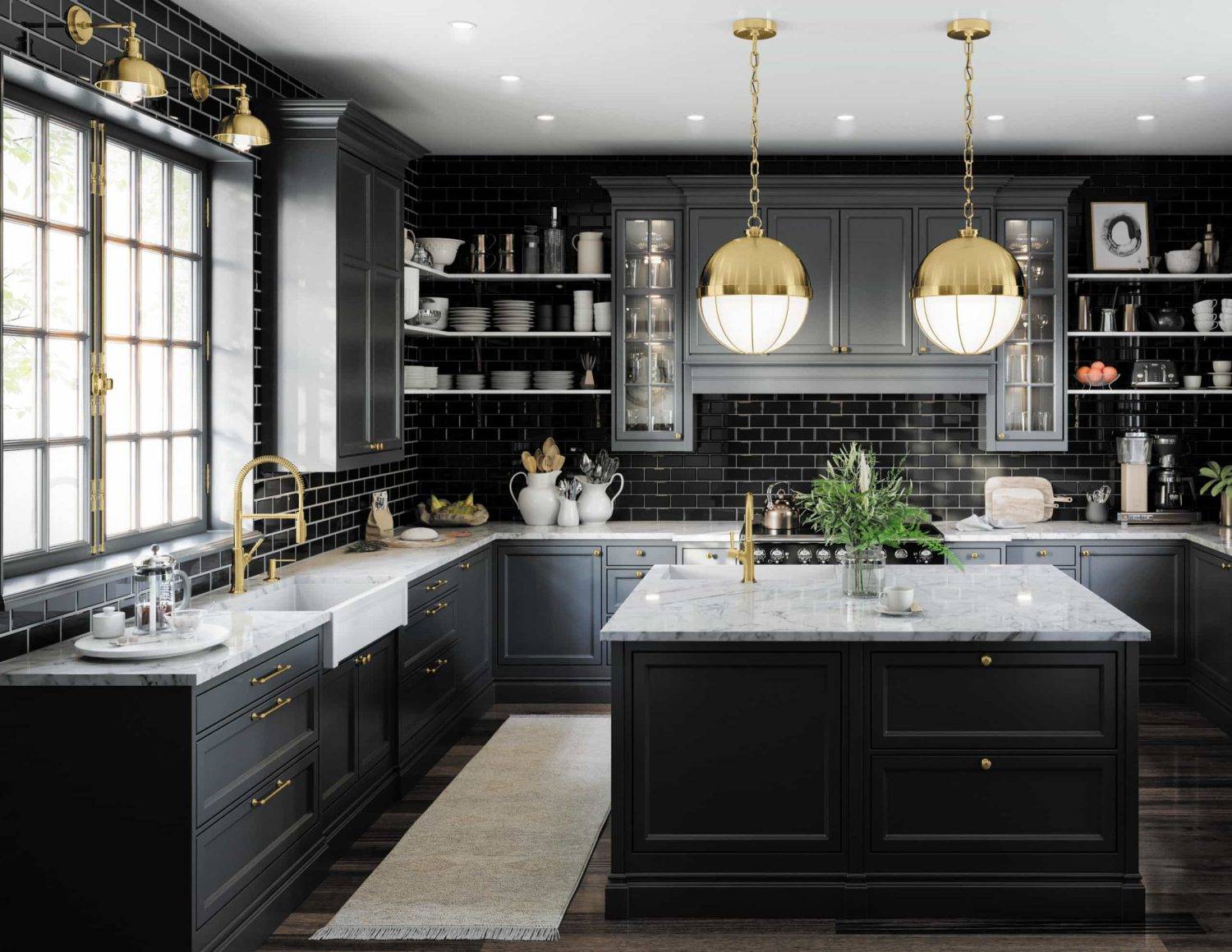 black-kitchen-cabinets