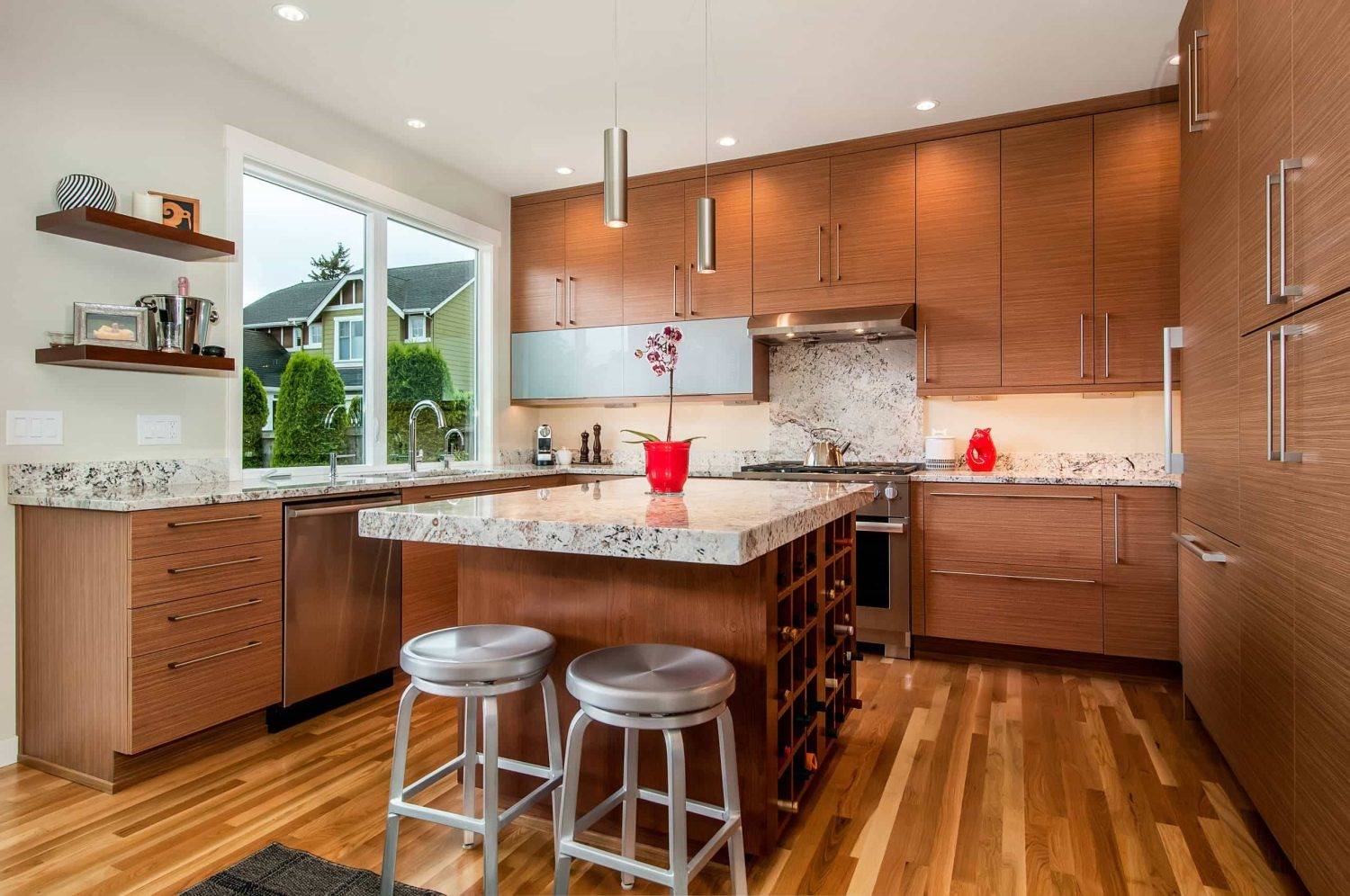 wood tone kitchen cabinets