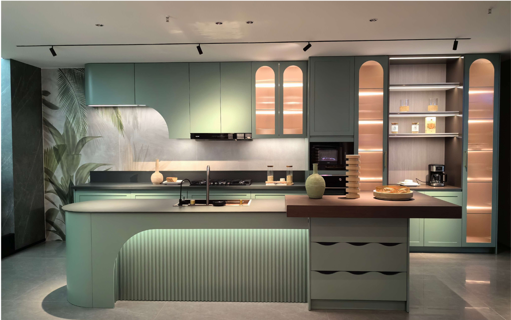 curved shapes cabinet