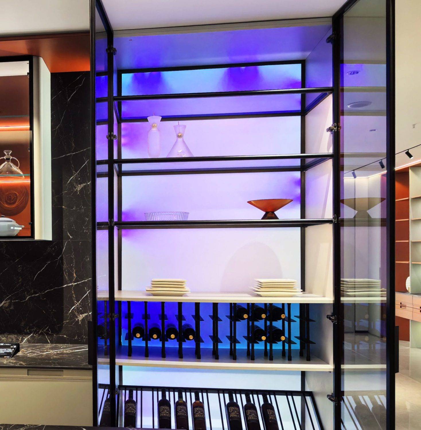 Wine Storage complete with smart mood lighting