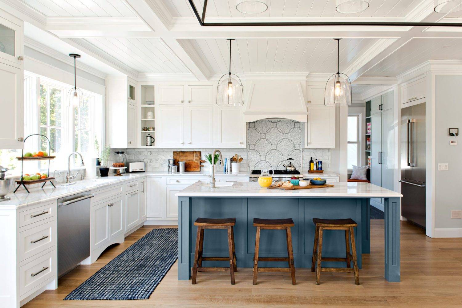 Classic Blue Kitchen Island