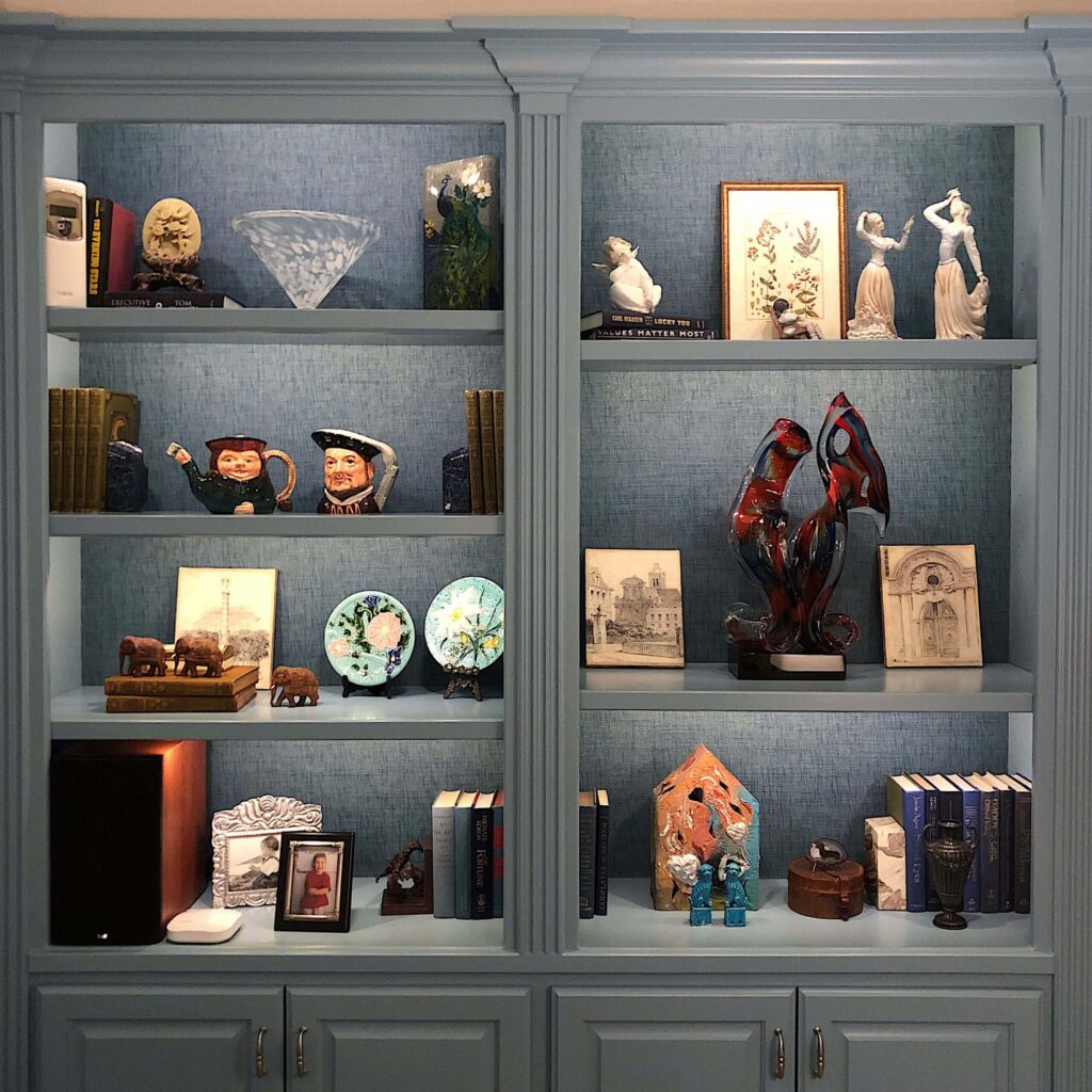 The World Through Cabinets: A Cozy Home Tour 1 diverse display cabinets LED lighting