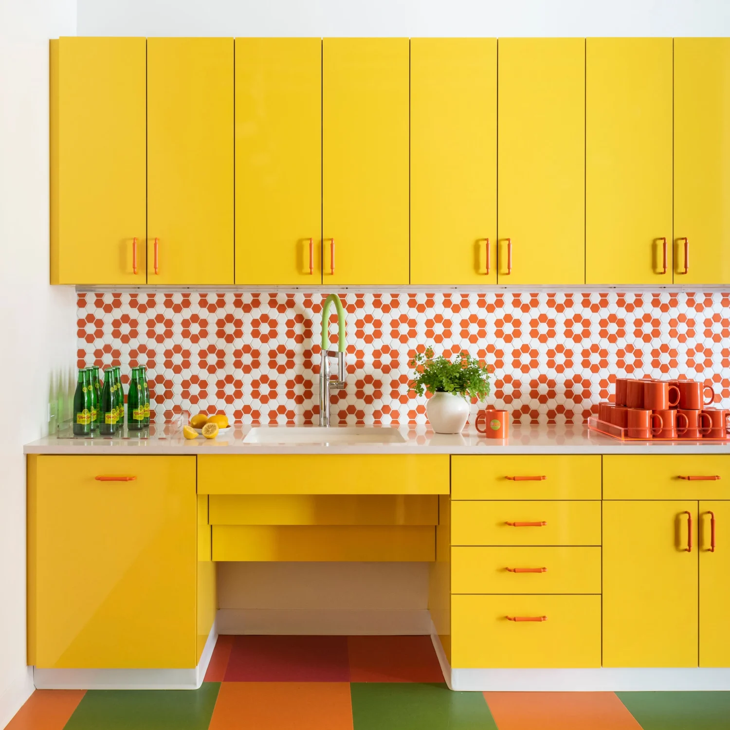 Light yellow cabinets