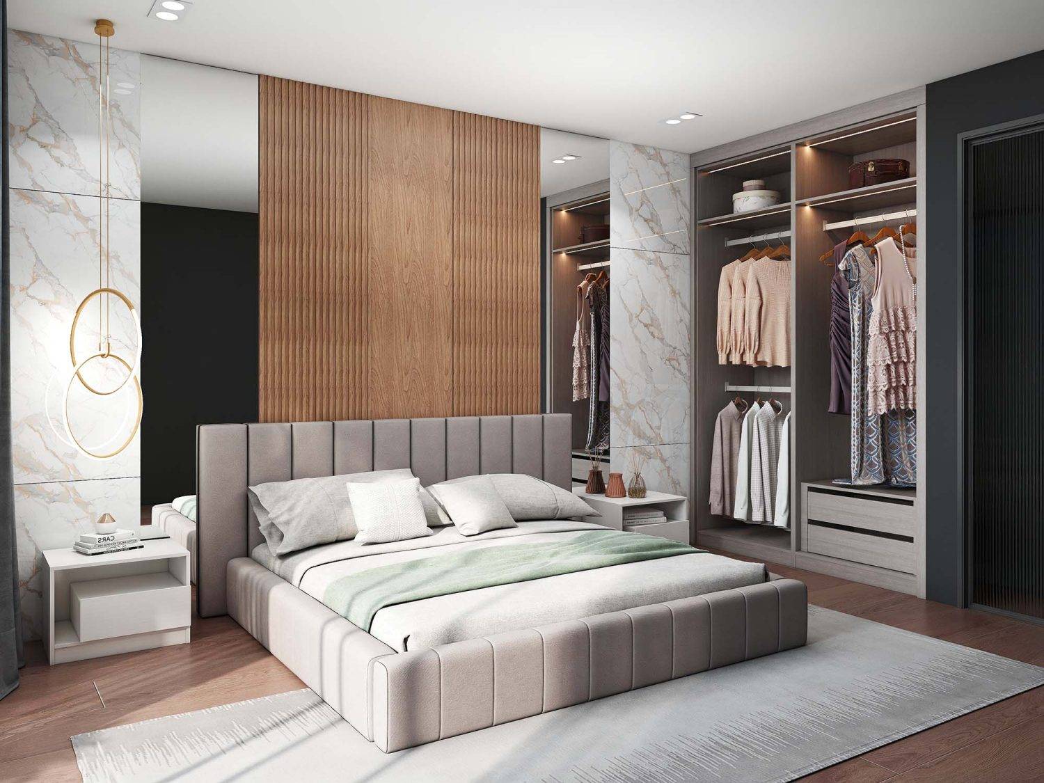 Black Melamine Modern Hinged Wardrobes with Glass Doors 2 Black Melamine Modern Hinged Wardrobes with Glass Doors