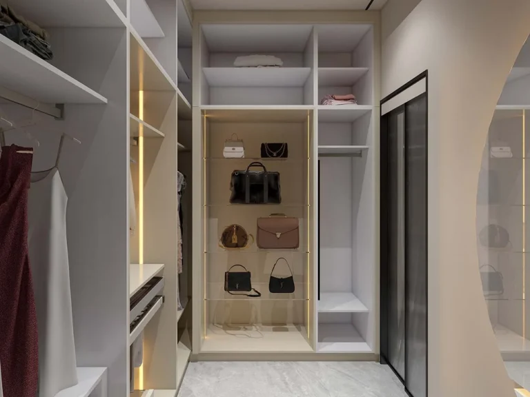 Elegant Modern White Walk In Closet