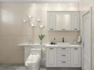 Elegant White PVC Bathroom Vanity