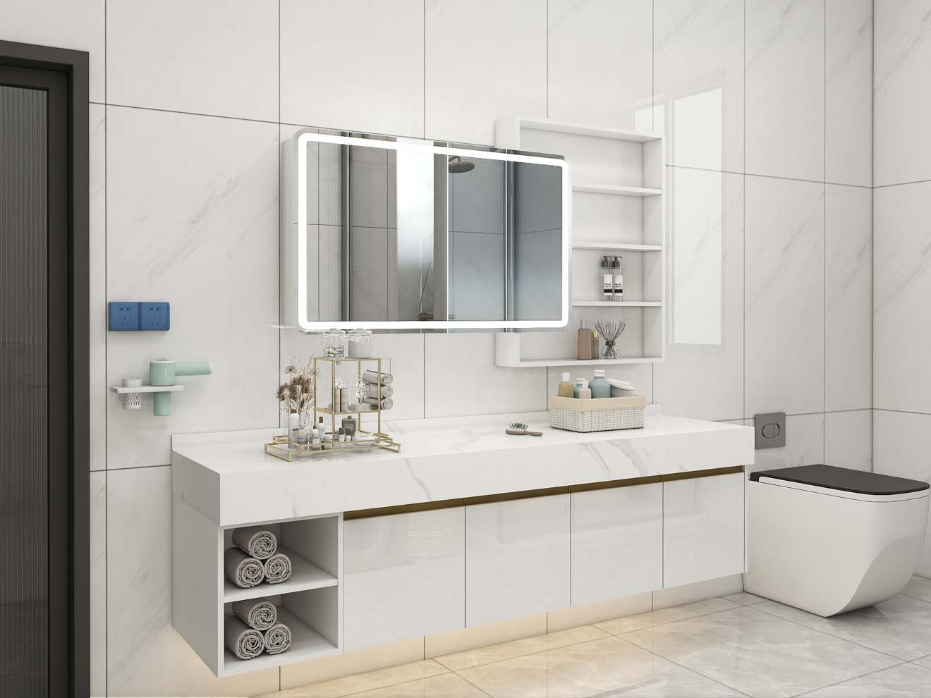 Exploring a White Lacquer Bathroom Vanity