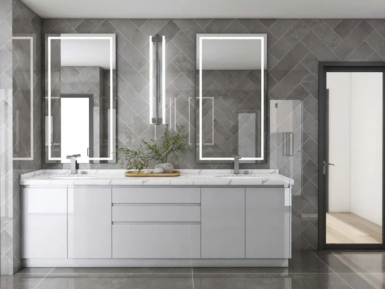 Gallery Modern White Lacquer Bathroom Vanity