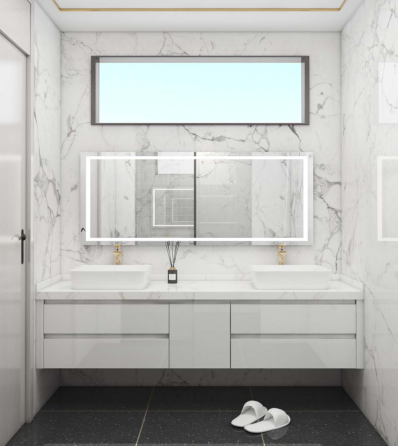 Gallery Modern White Lacquer Bathroom Vanity 2 Gallery Modern White Lacquer Bathroom Vanity
