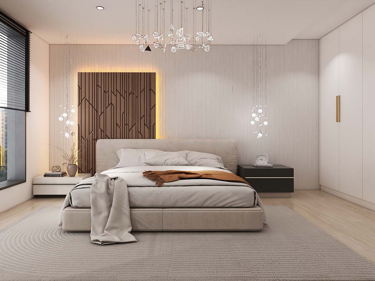 Gallery Modern White Lacquer Hinged Wardrobes